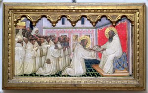 St. Benedict Hands Over the Rule of the New Order to the Monks of Monte Cassino by Turino Vanni